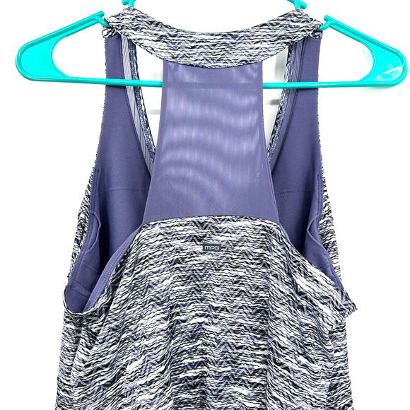 MPG‎ size medium athletic style dress racer back purple gray space dye pockets - Picture 3 of 5